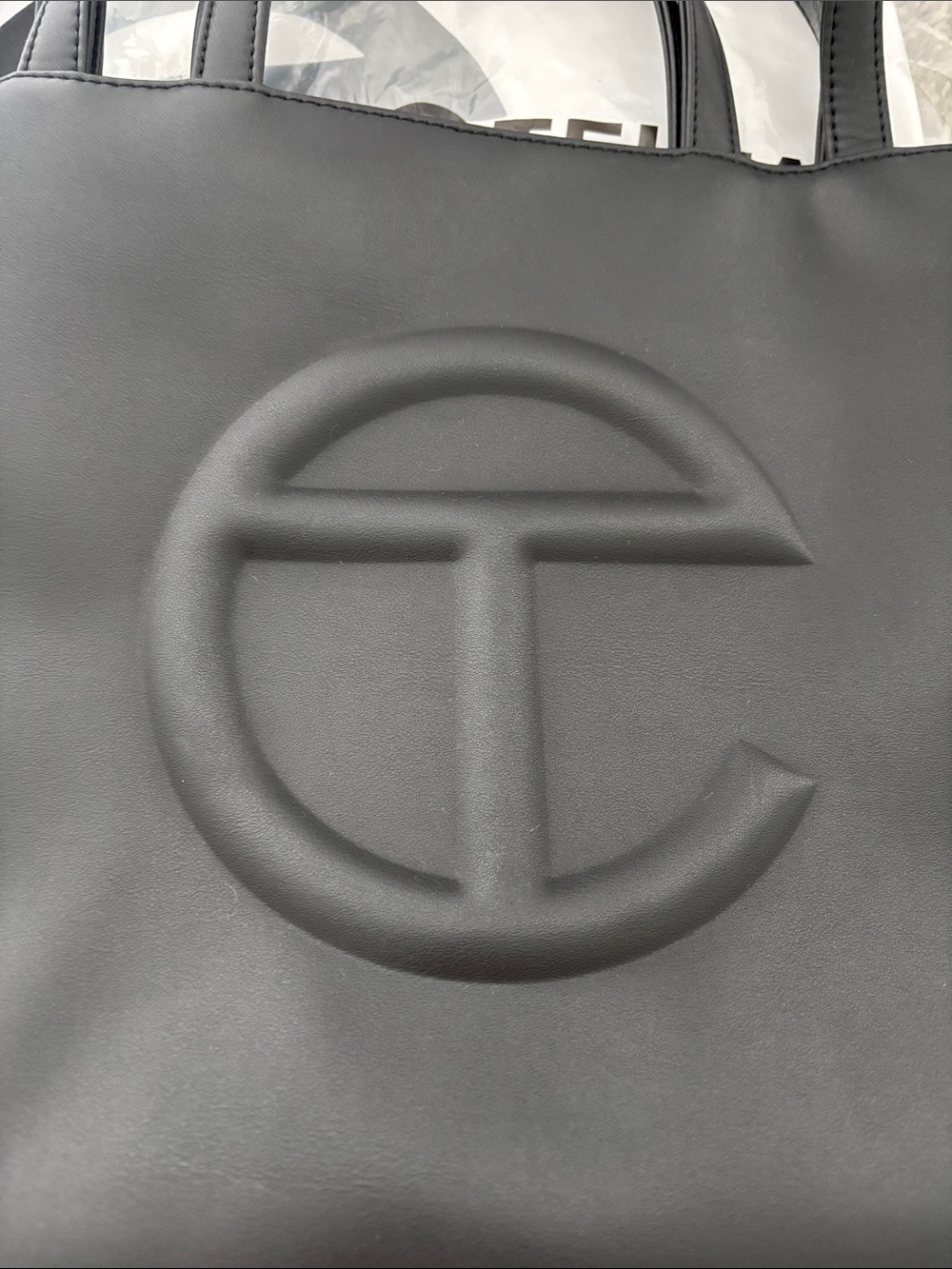 LIKE NEW! Telfar Medium Black Tote with Embossed Logo - Picture 11 of 11